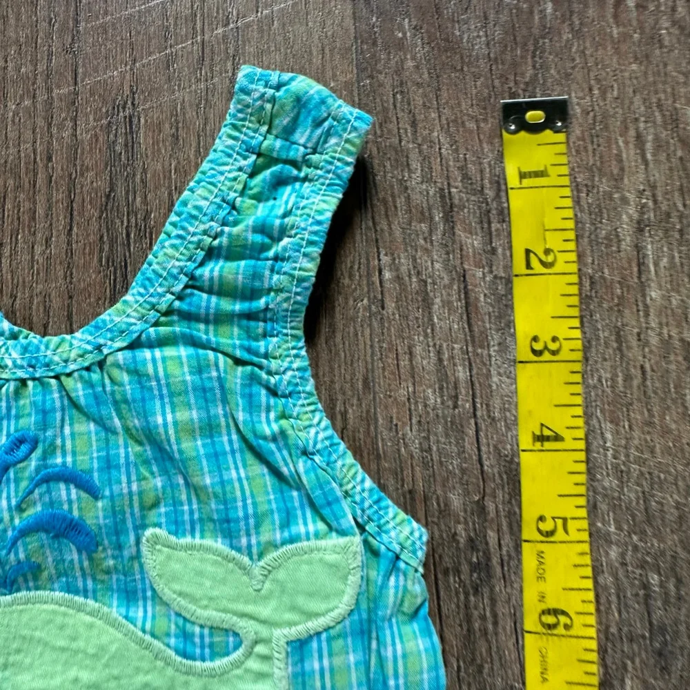 Baby The Bailey Boys One Piece Swimsuit 18 Months Blue Green Plaid Whale Boutiqu